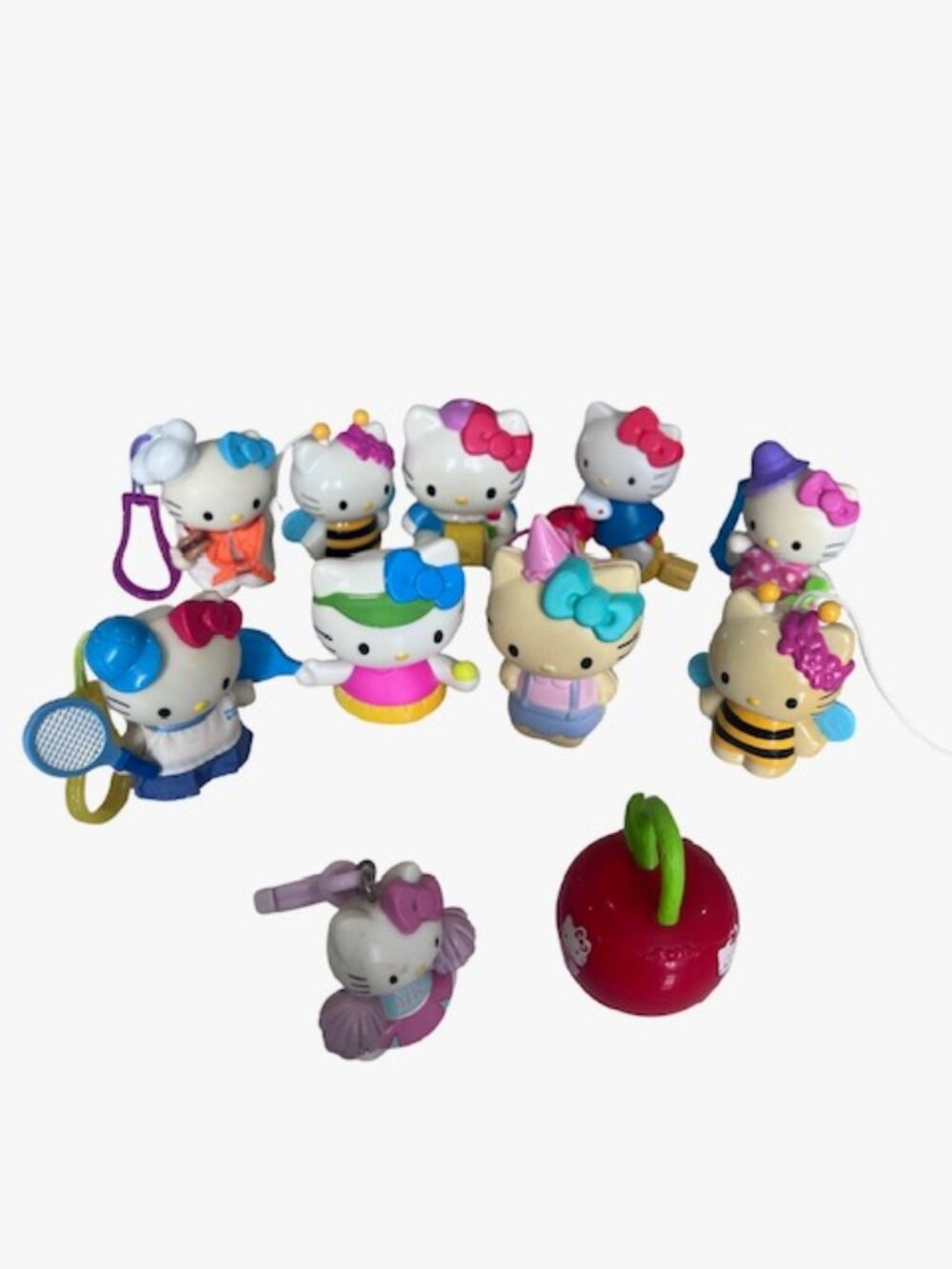 Vintage Hello Kitty McDonald’s Happy Meal Keychain and Toy Figurines 2000s